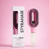 Grosyhub Multicolour 2-in-1 Spray Comb Hair Brush with Built-In Mist Bottle — Anti-Frizz Detangling Brush
