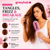 Grosyhub Multicolour 2-in-1 Spray Comb Hair Brush with Built-In Mist Bottle — Anti-Frizz Detangling Brush