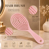Premium Pink 3D Hair Brush for Styling, Detangling and Grooming for Men and Women