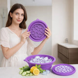 Grosyhub Foldable Purple Ice Face Bowl | Cold Therapy Facial Skincare Bowl