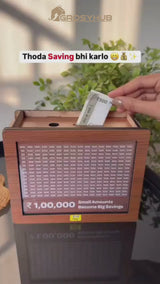 Wooden Money Saving Box Up To 1,00,000 (One Lakh)