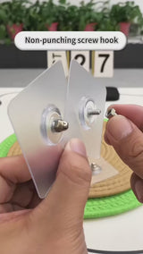 Screw Hooks for Hanging (Pack of 10) | Heavy Duty Adhesive Wall Hooks