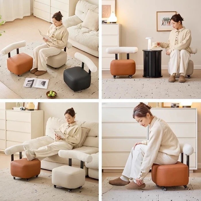 360 Degree Movable Contemporary Leisure Sofa Chair with Backrest