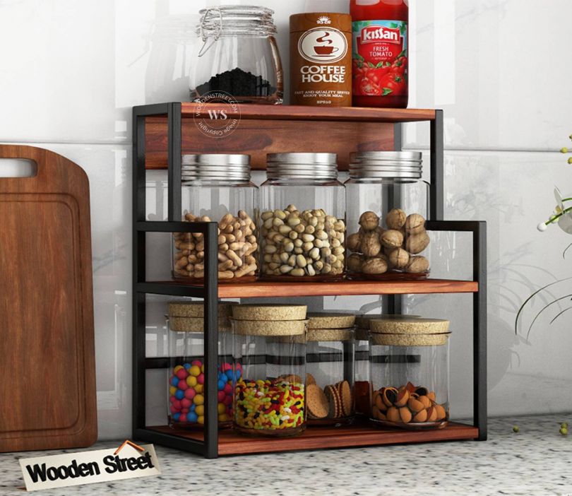 Capper Kitchen Rack (Honey Finish)