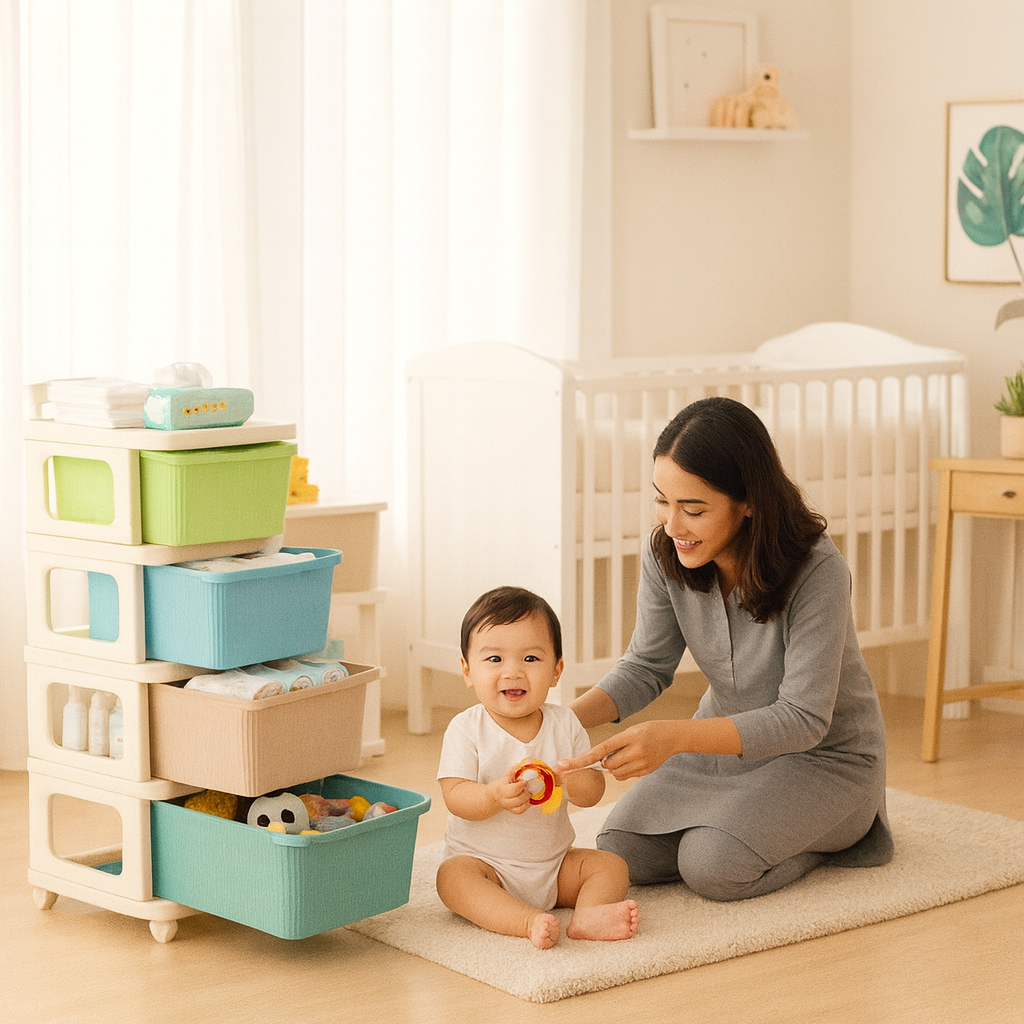 Grosyhub Multipurpose 5-Layer Smart Modular Drawer with Wheels