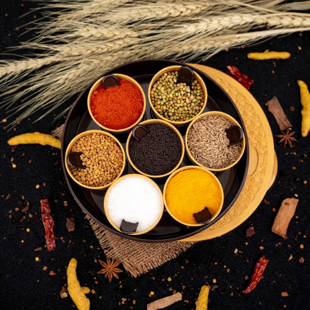 Grosyhub All-in-One Round Spice Box