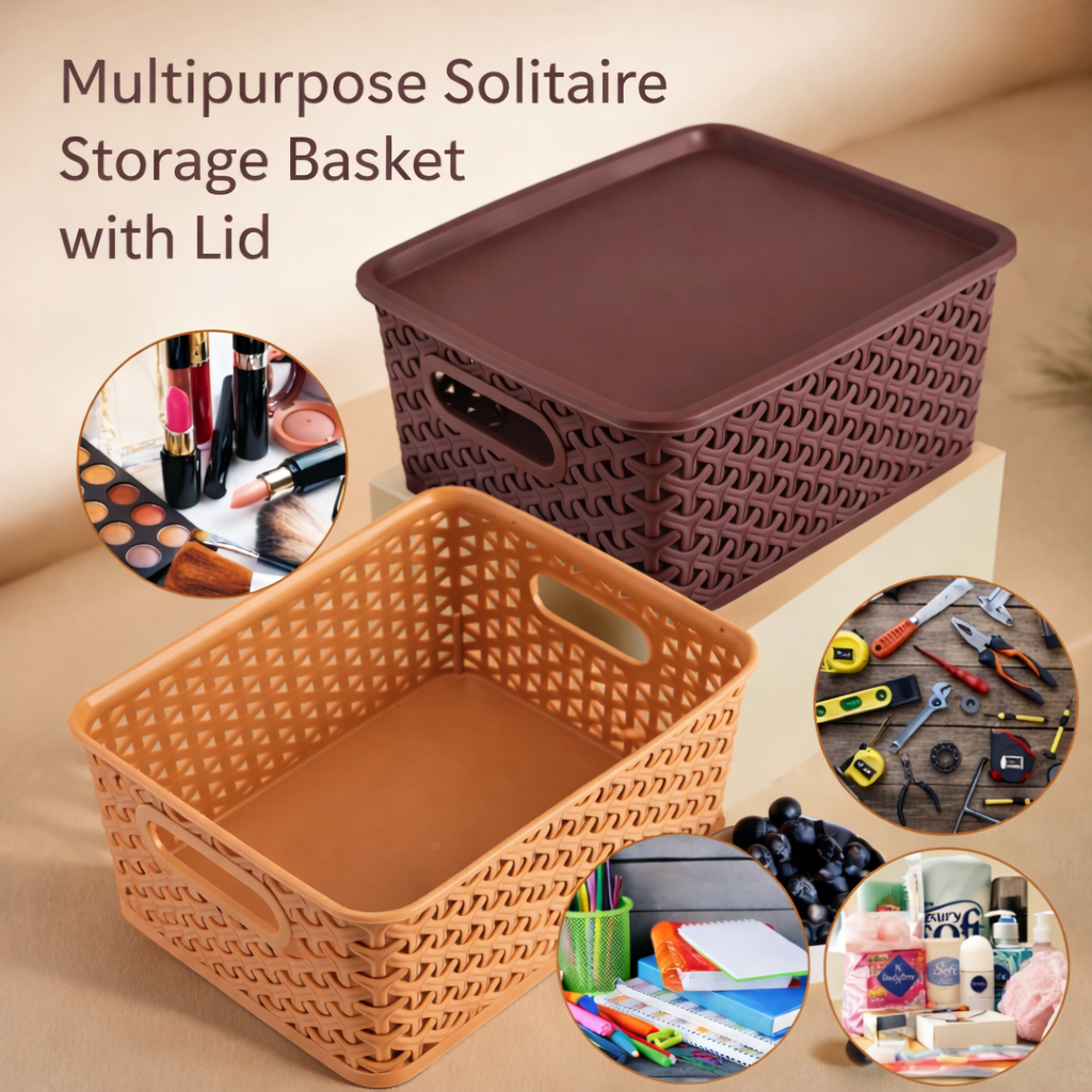 Grosyhub Premium Home & Office Storage Baskets – 3-Pack Utility Set