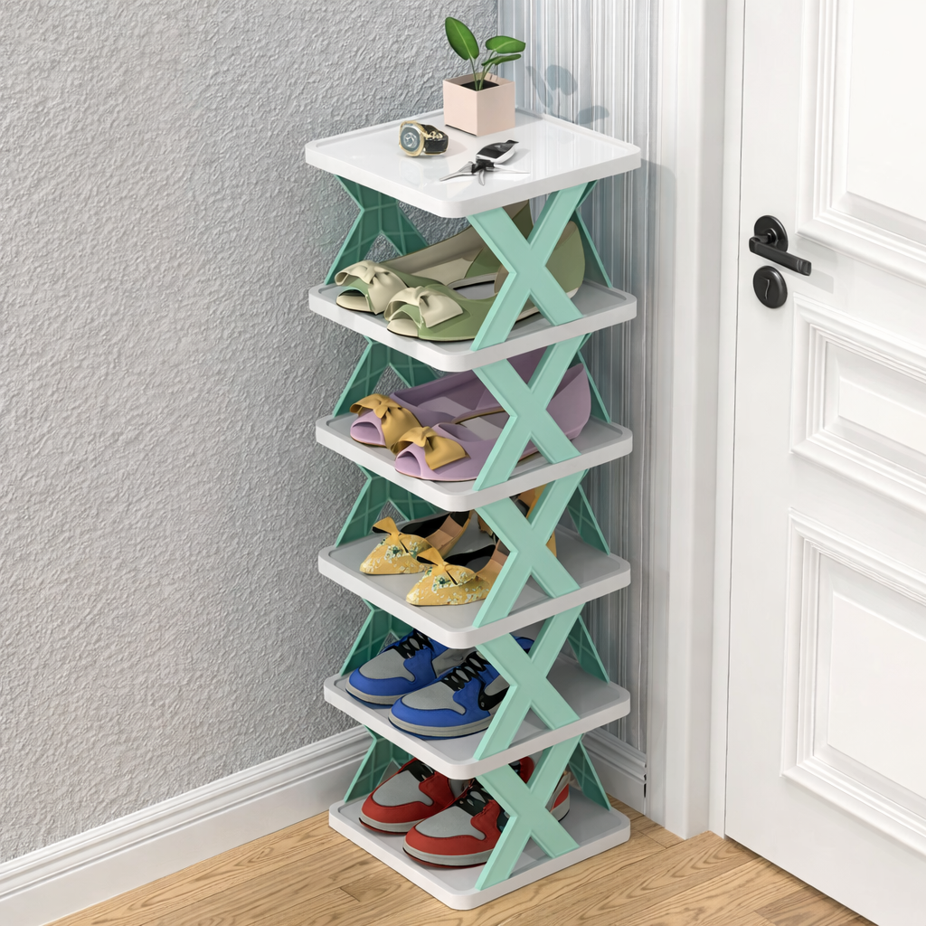 Grosyhub Multi-Tier Modular Shoe Rack – Vertical Space-Saving Organizer