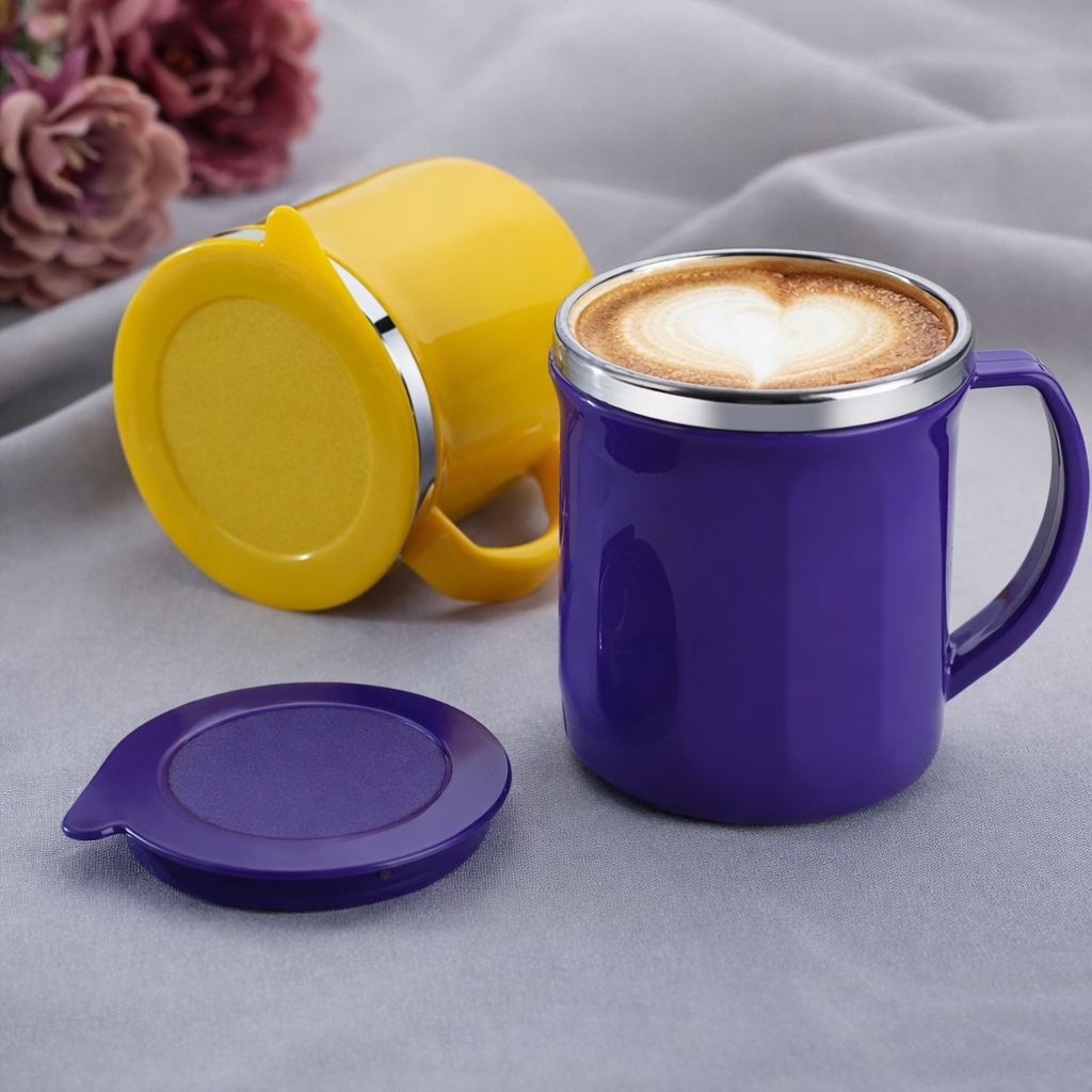 Grosyhub Insulated Coffee Mug – Stainless Steel Interior with Airtight Lid