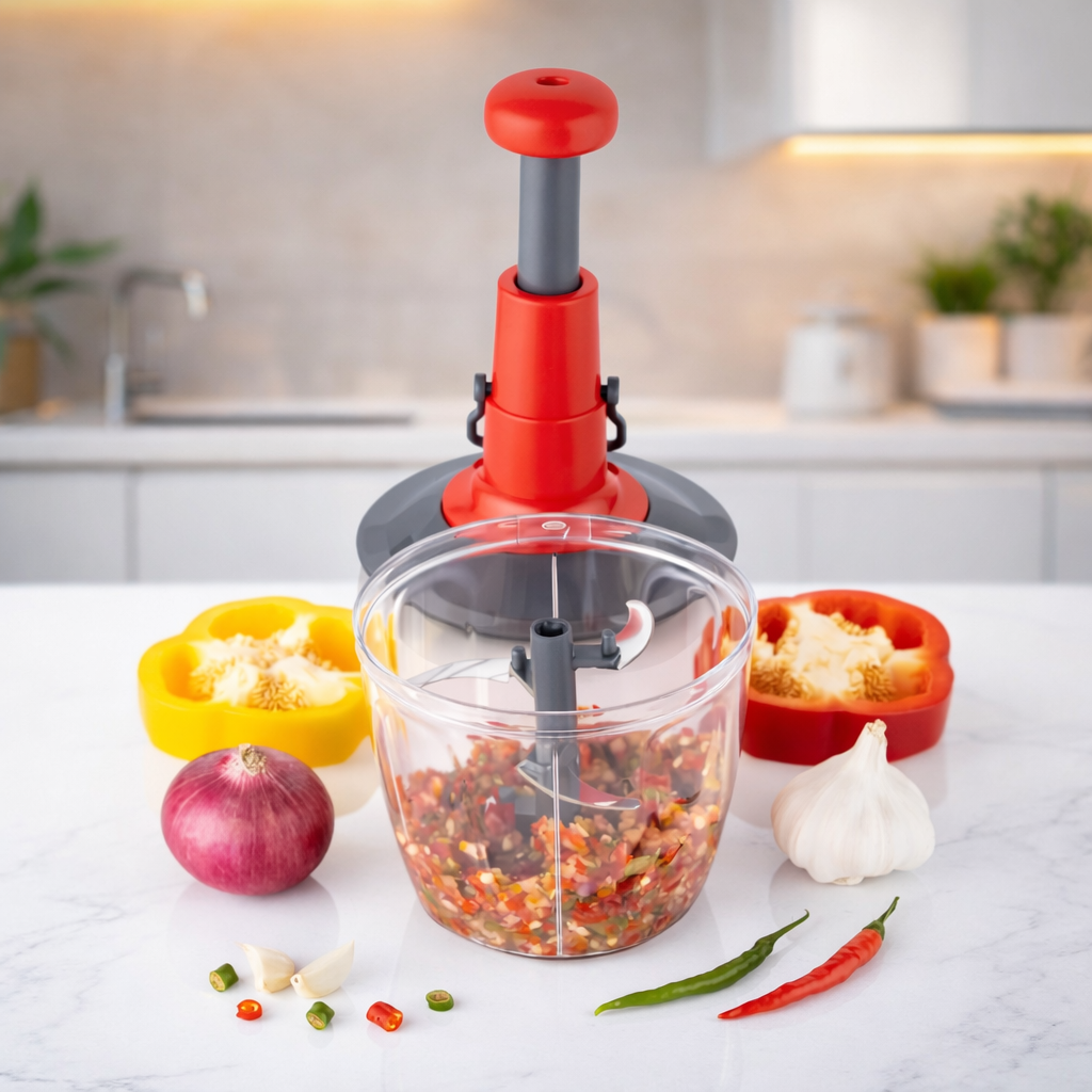 Grosyhub 650ml Square Elite Push Chopper