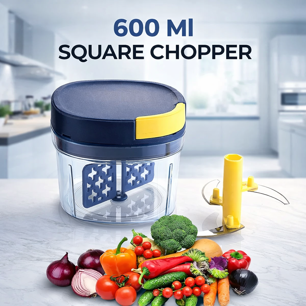 Grosyhub 600ml Square Turbo Chopper