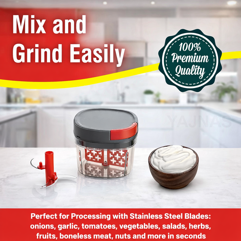 Grosyhub 600ml Square Turbo Chopper