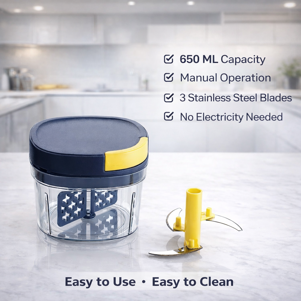 Grosyhub 600ml Square Turbo Chopper