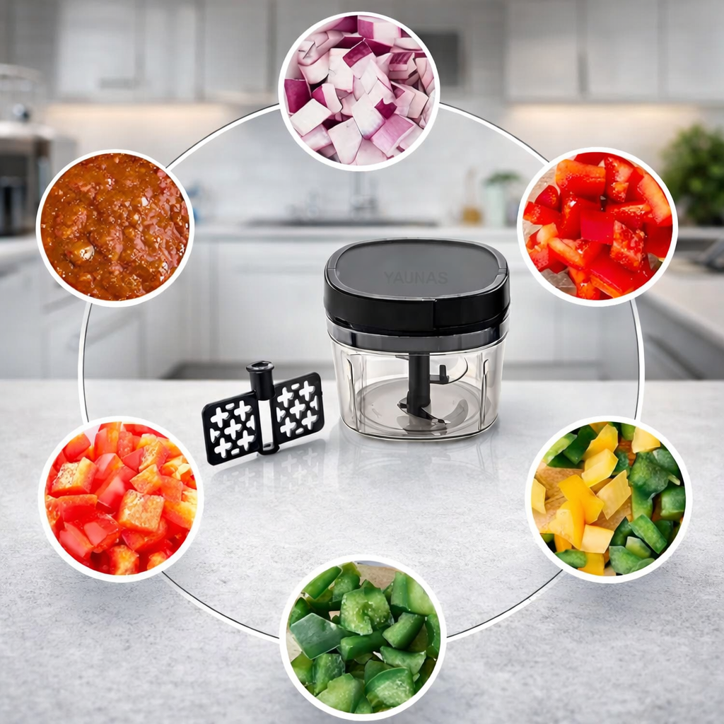 Grosyhub 600ml Square Turbo Chopper