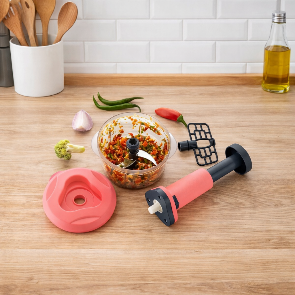 Grosyhub Multi-Prep 800ml Square Push-Action Chopper