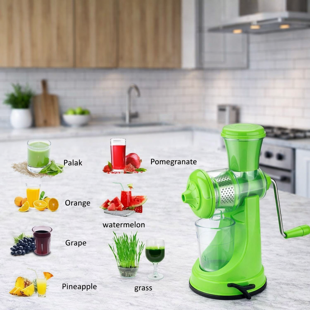 Grosyhub Round Steel Jali Manual Fruit Juicer