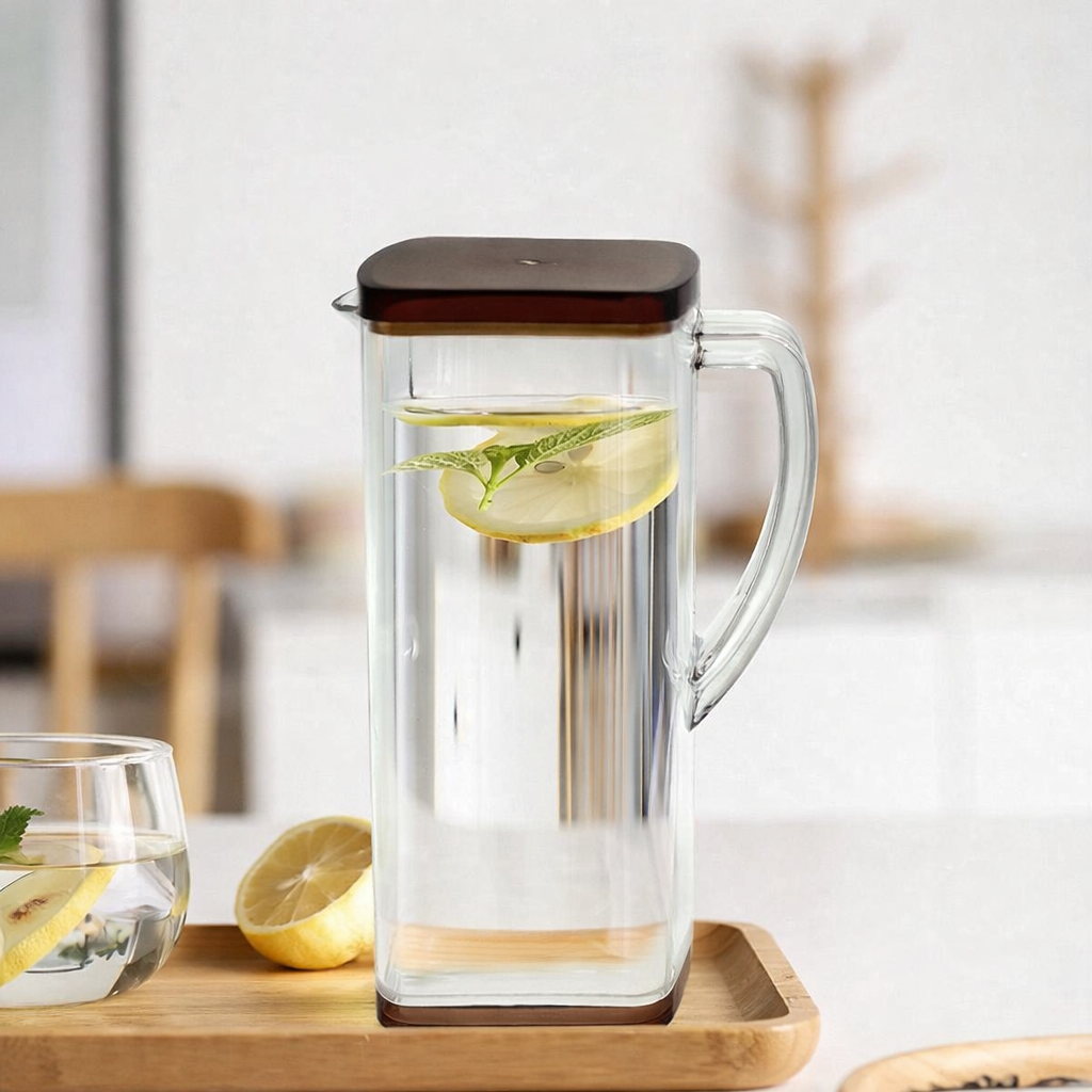 Grosyhub Azure-Top Crystal Clear High-Capacity Beverage Jug
