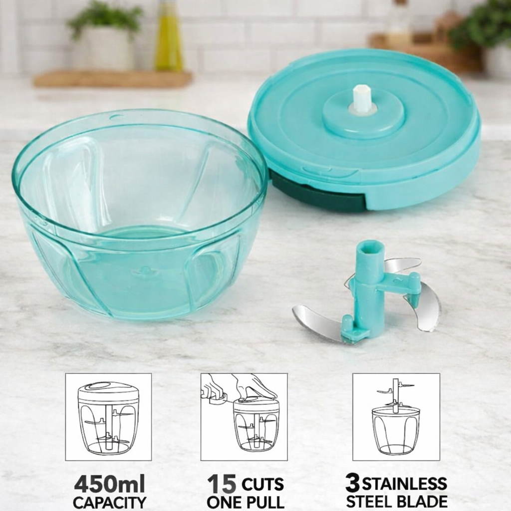 Grosyhub 450ml Heavy Quick-Pull Food Chopper