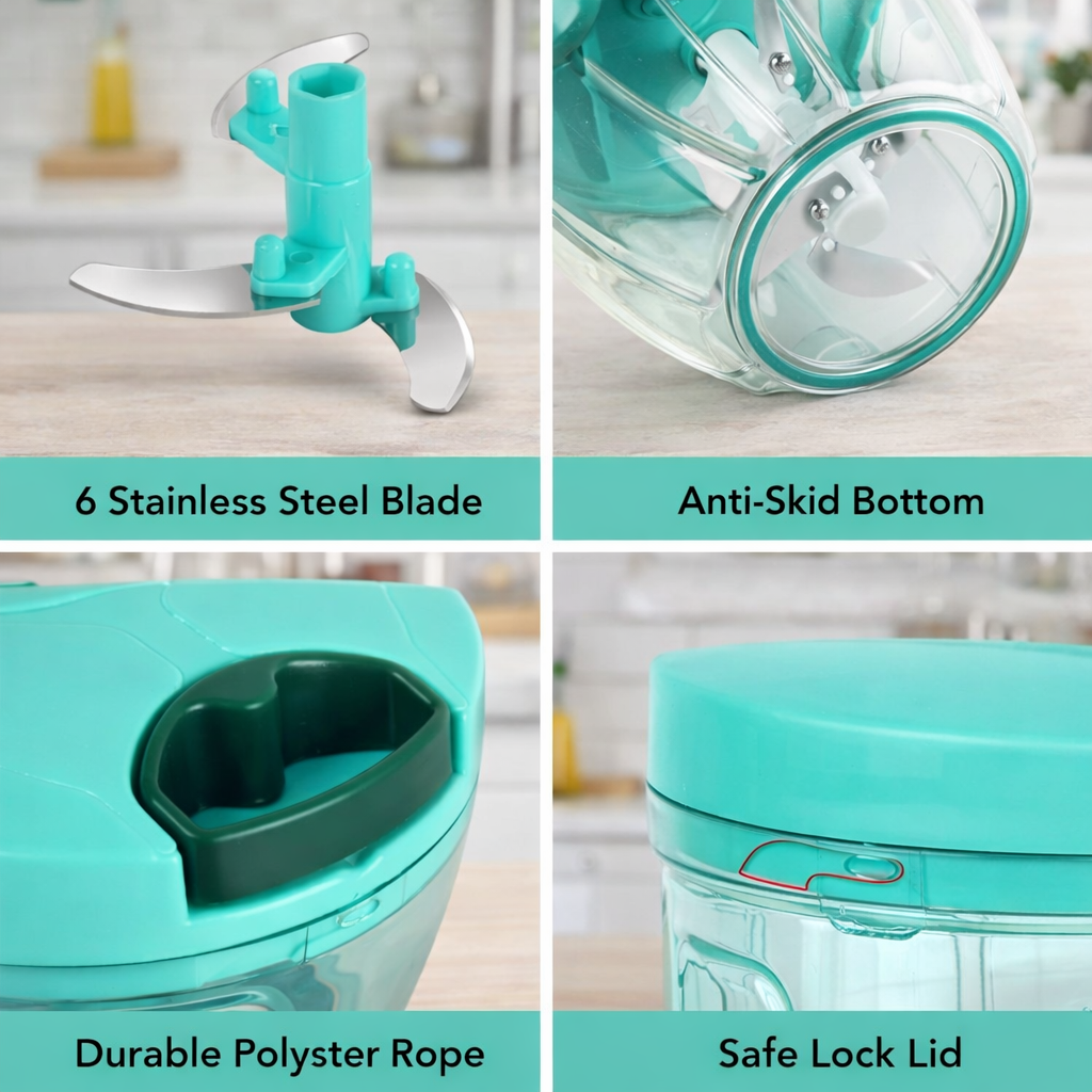 Grosyhub 450ml Heavy Quick-Pull Food Chopper