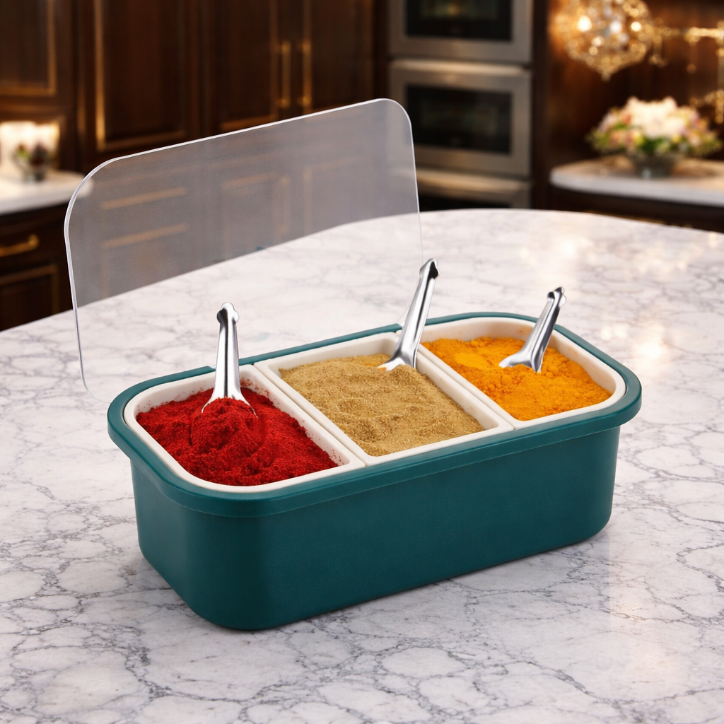 Grosyhub Trio-Organize 3-Compartment Box