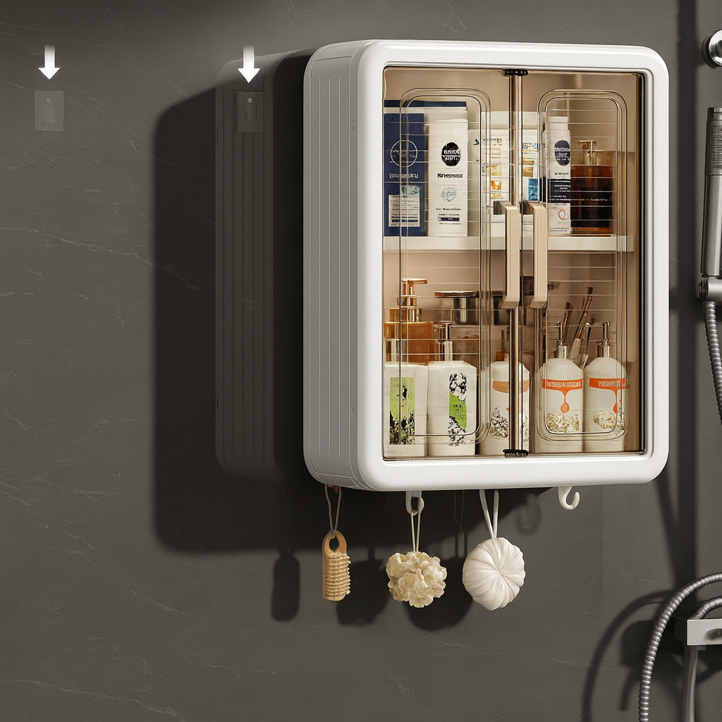 Grosyhub Elite Wall-Mount Adhesive Cupboard