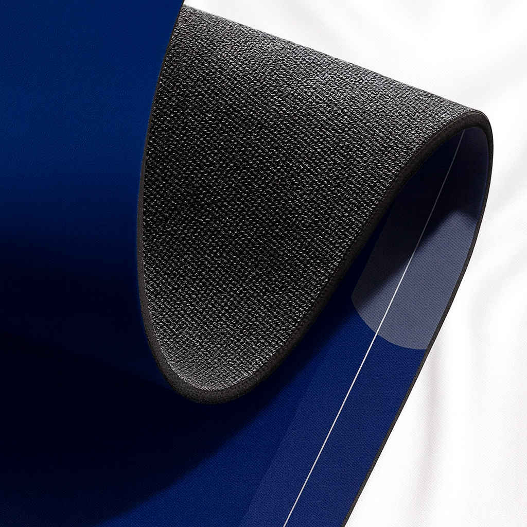 Grosyhub Solid Blue Non-Slip Kitchen Rug Combo, Water Absorbent with Rubber Backing, 120x40cm + 60x40cm