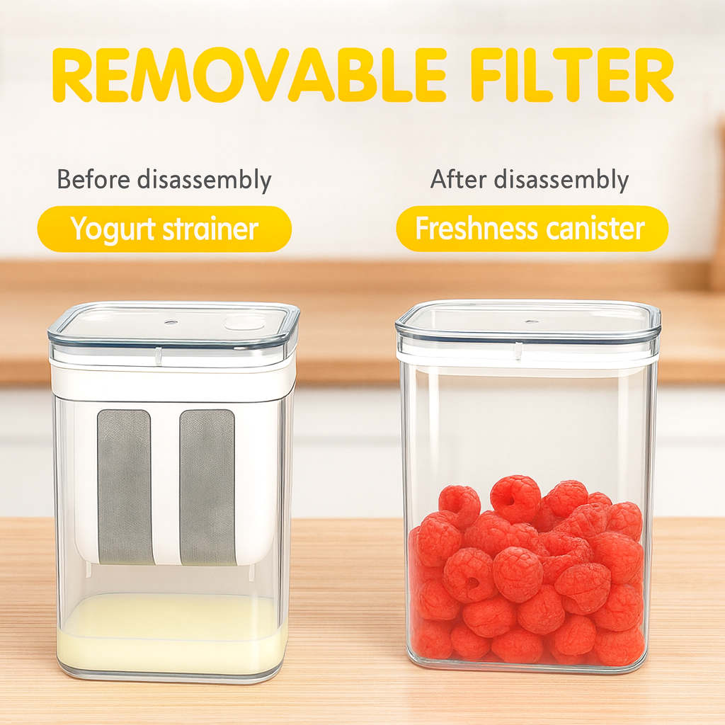 Grosyhub Multifunctional Yogurt Filter with FineYogurt Filter Mesh Strainer (1400 ml)