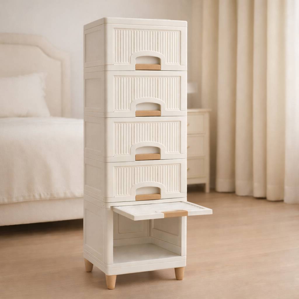 Grosyhub Multi Layer Design Flip Top Modular Storage Cabinet (5 Layer)